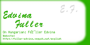 edvina fuller business card